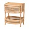 Bali & Pari Divitia Bohemian Natural Rattan 1-Drawer Nightstand 244-13672-ZORO - alternate 1